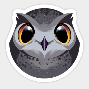 Bubble Great Horned Owl Sticker